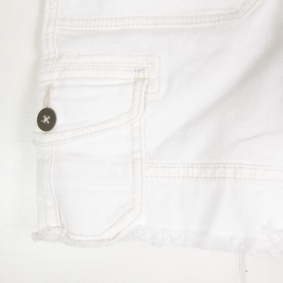 Free People Shorts Womens SZ 6 6.5" Inseam Cut Off Cargo Zip Pockets Mid Rise - Picture 4 of 13